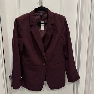 Beautiful suit jacket in wine color. NWT  never worn.
